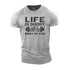 Men's Life Is Short Lift Heavy and Pray Often Cotton T-Shirt